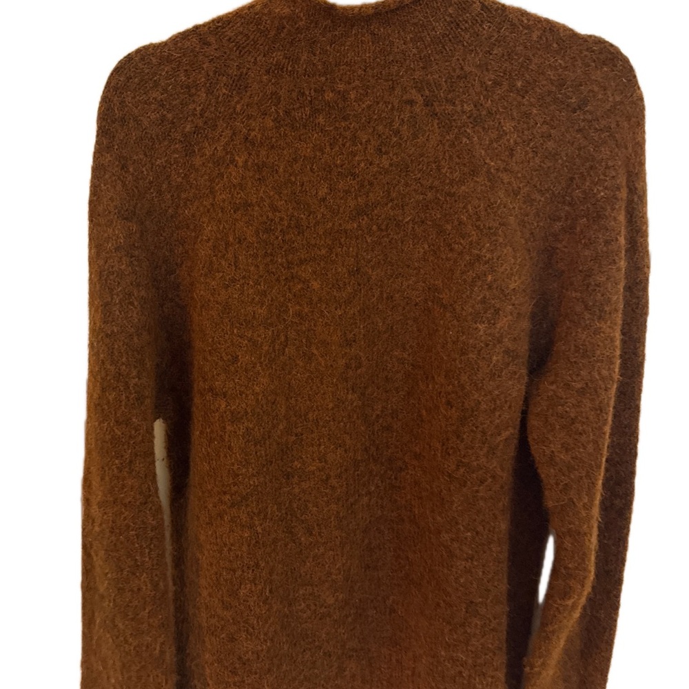 Banana Republic Burnt Orange Rollneck Sweater with Ribbed Detailing